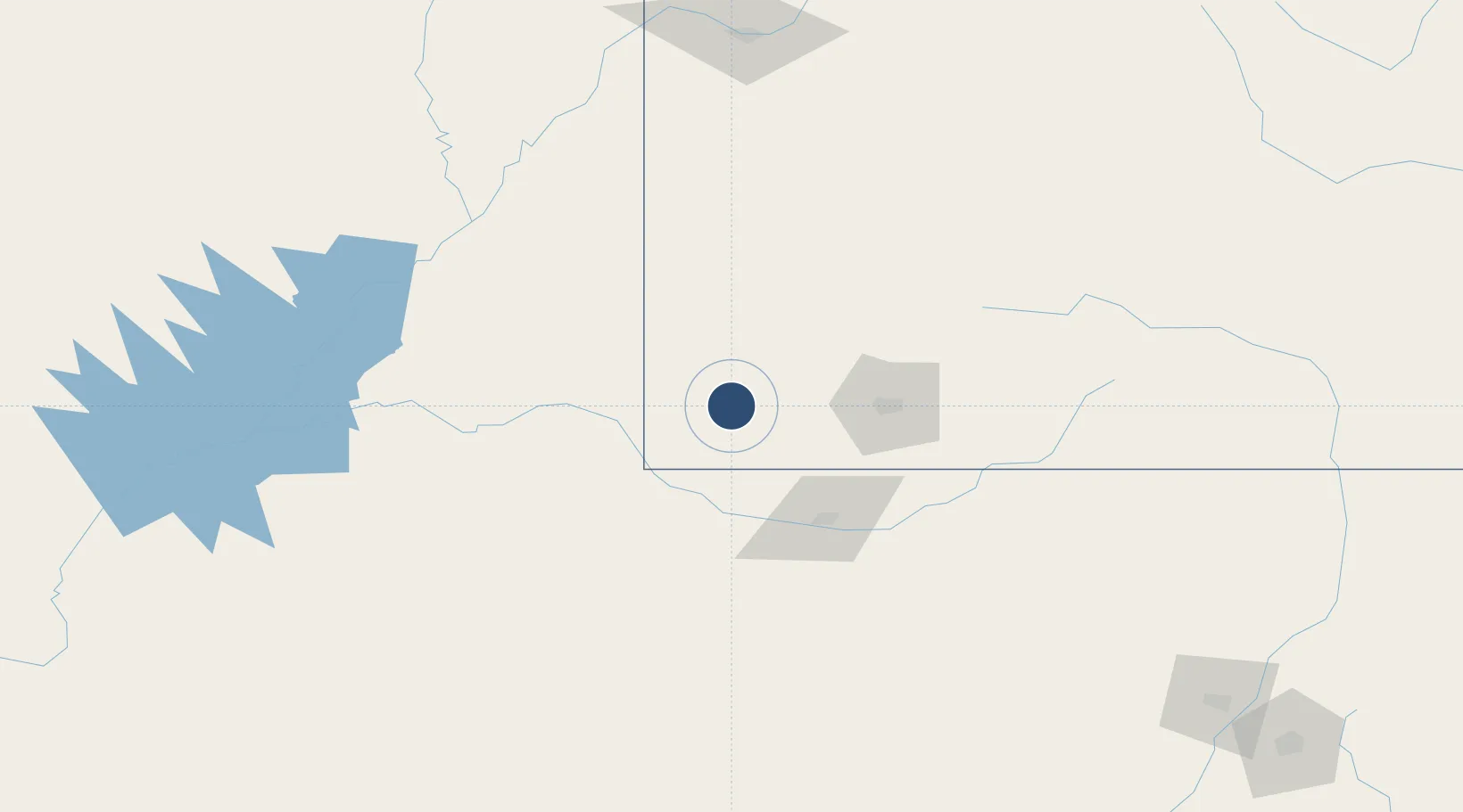 Location of KCEZ
