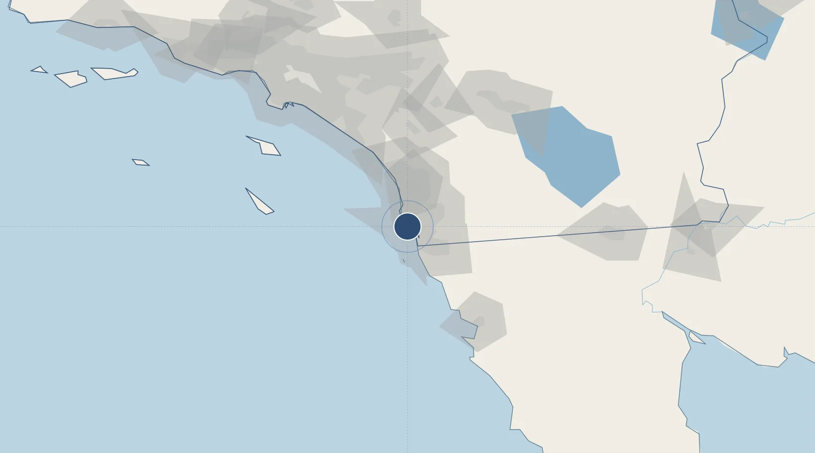 Location of KNZY