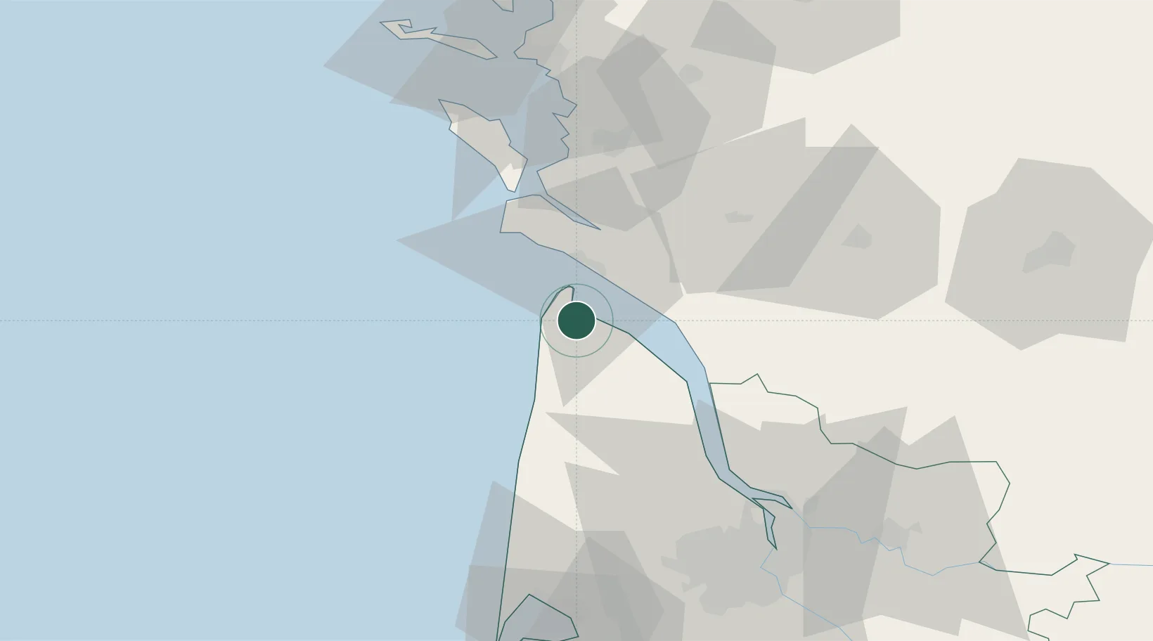 Location of FRTII